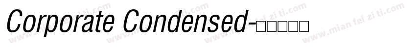 Corporate Condensed字体转换